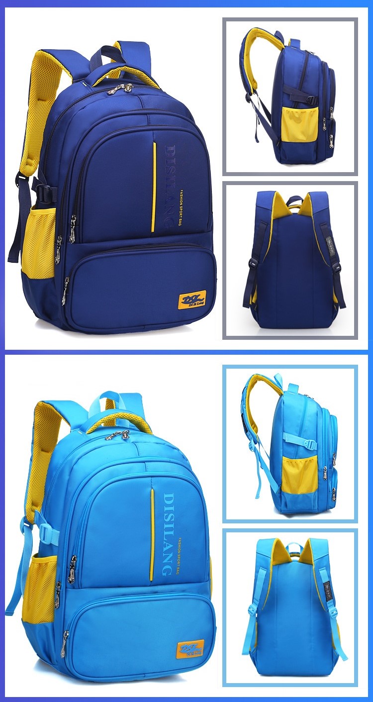 Description du sac &agrave; dos de l'&eacute;cole adolescente