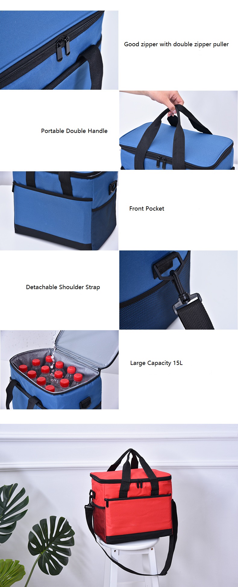 D&eacute;tails de l'isolant sac de refroidisseur