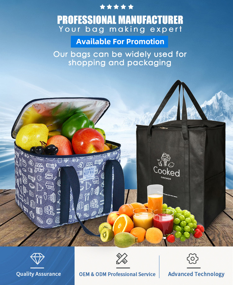 Sac &agrave; refroidisseur isol&eacute; de logo personnalis&eacute; promotionnel imperm&eacute;able