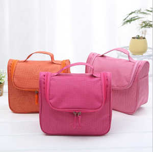 Organisateur de sac de maquillage de voyage imperméable pour femmes avec crochet de suspension