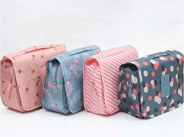 Organisateur de sac cosmétique de toilette de voyage de mode avec crochet de suspension pour les femmes