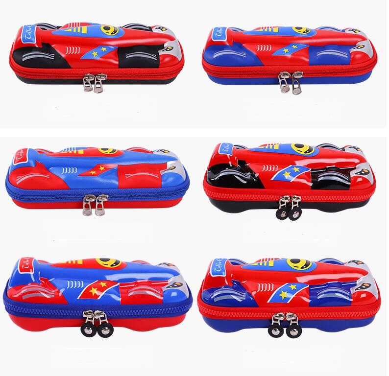 Couleur diff&eacute;rente de la bo&icirc;te &agrave; papeterie d'&eacute;tudiants 3D pour les gar&ccedil;ons