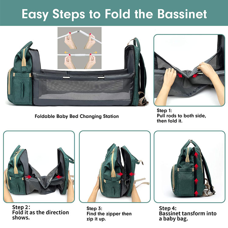 Sac de couches de b&eacute;b&eacute; avec une station changeante