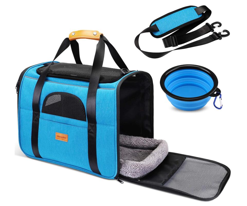 Sac de transporteur de compagnie portable en gros pliable pour un chien de transport pour chien de compagnie de voyage de voyage en plein air