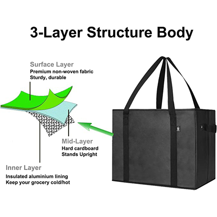 Sac de refroidisseur de livraison de nourriture &agrave; 3 couches