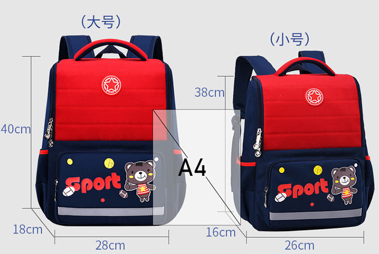 Taille de sac &agrave; dos d'&eacute;cole l&eacute;ger pour les enfants