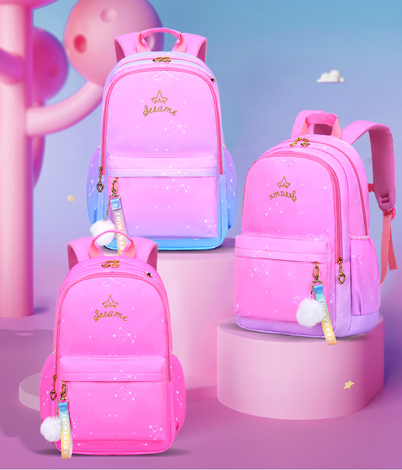 Sac &agrave; dos d'&eacute;cole de couleur gradient pour filles de coll&egrave;ge