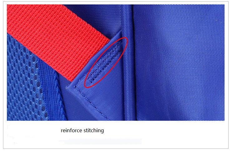 Sac &eacute;cole roulant avec couture de renforcement