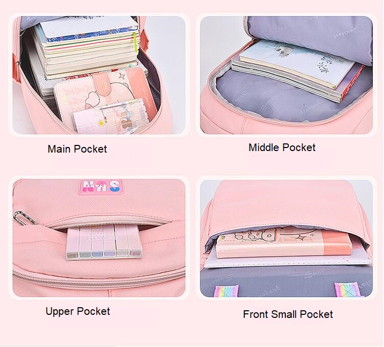 Structure de la poche de sac &agrave; dos de loisirs pour la cam&eacute;ra d'&eacute;cole de filles pour le coll&egrave;ge