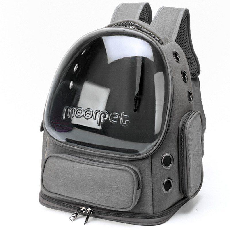 Carrier de chat respirant grand espace sac à dos pour animaux de compagnie pour minou petit chien transparent et repliable pour animaux de compagnie pour la randonnée de voyage