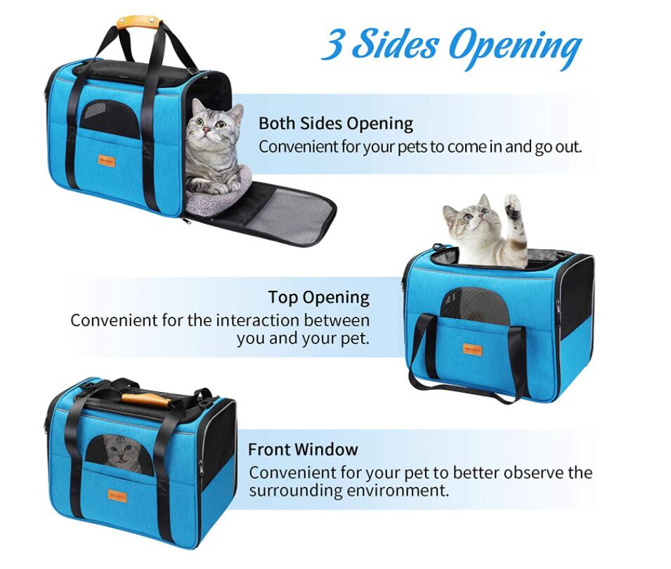 Sac de transporteur portable sac bleu couleur bleue