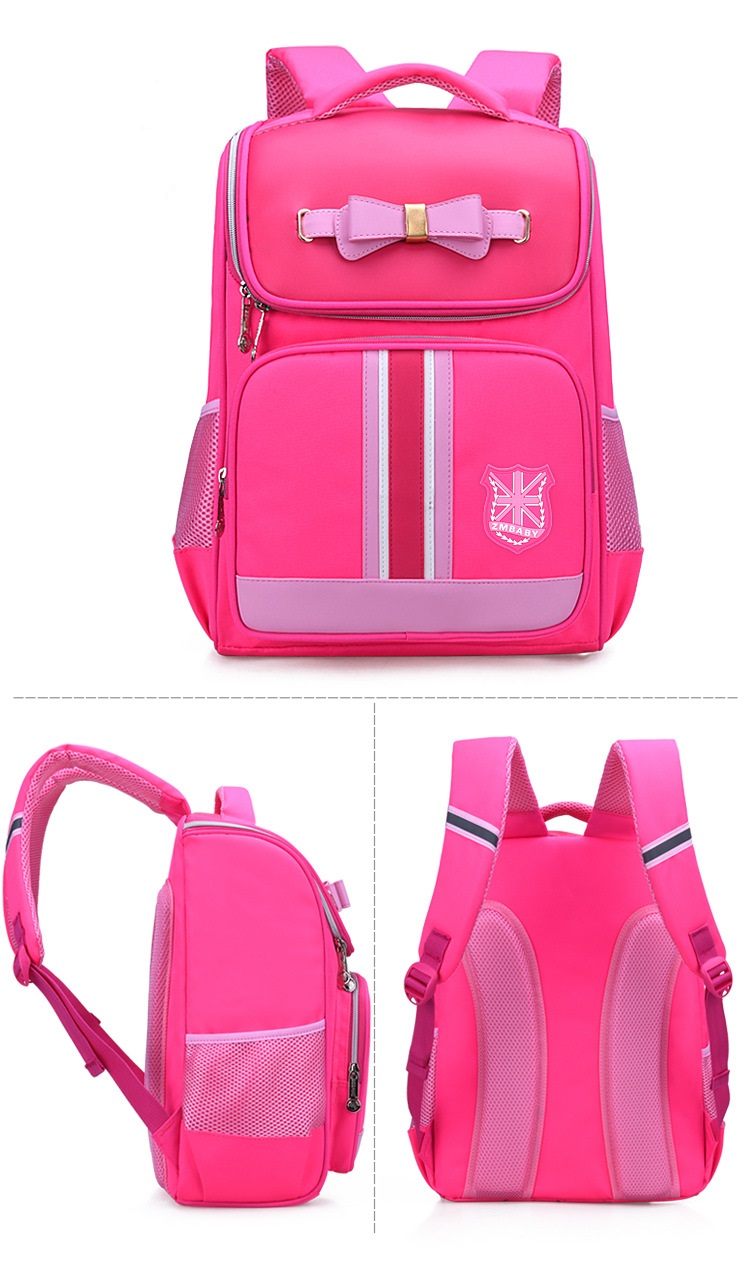 Couleur rose du sac de livre de filles de mode