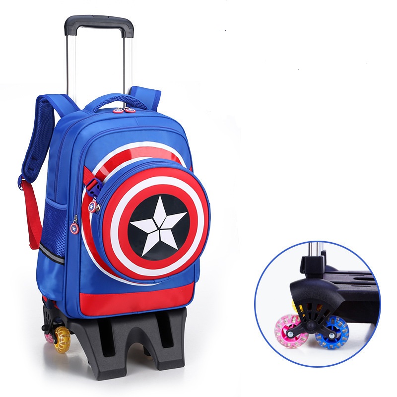 Commerce de gros d'enfants Rolling School Bag Sac à dos pour les garçons