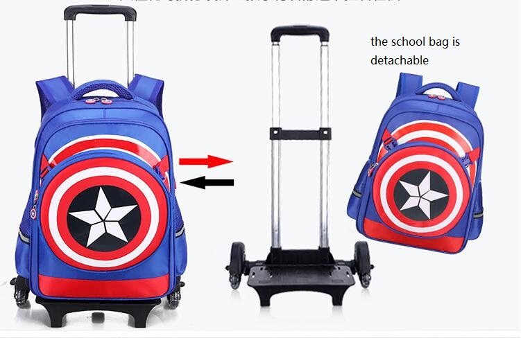 sac &agrave; &eacute;cole roulante d&eacute;tachable