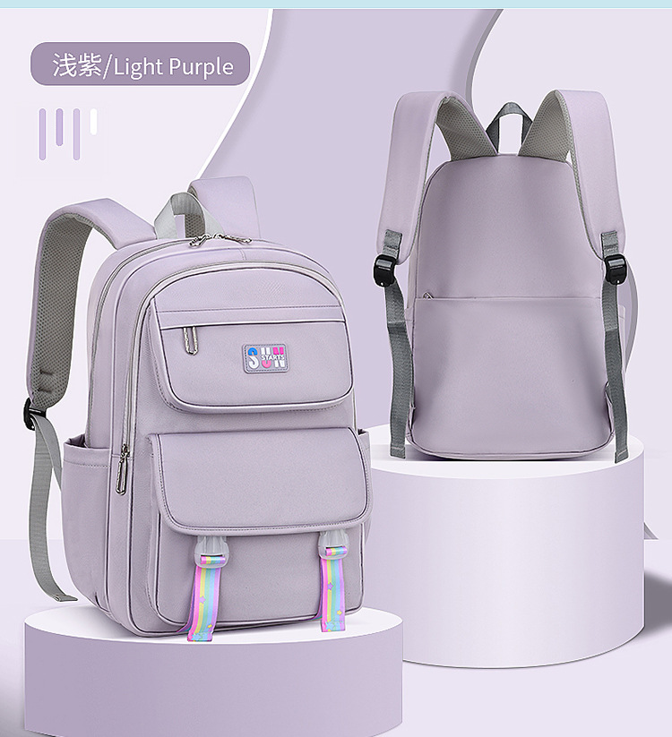 Sac &agrave; dos de loisirs violet clair pour la cam&eacute;ra d'&eacute;cole de filles pour le coll&egrave;ge
