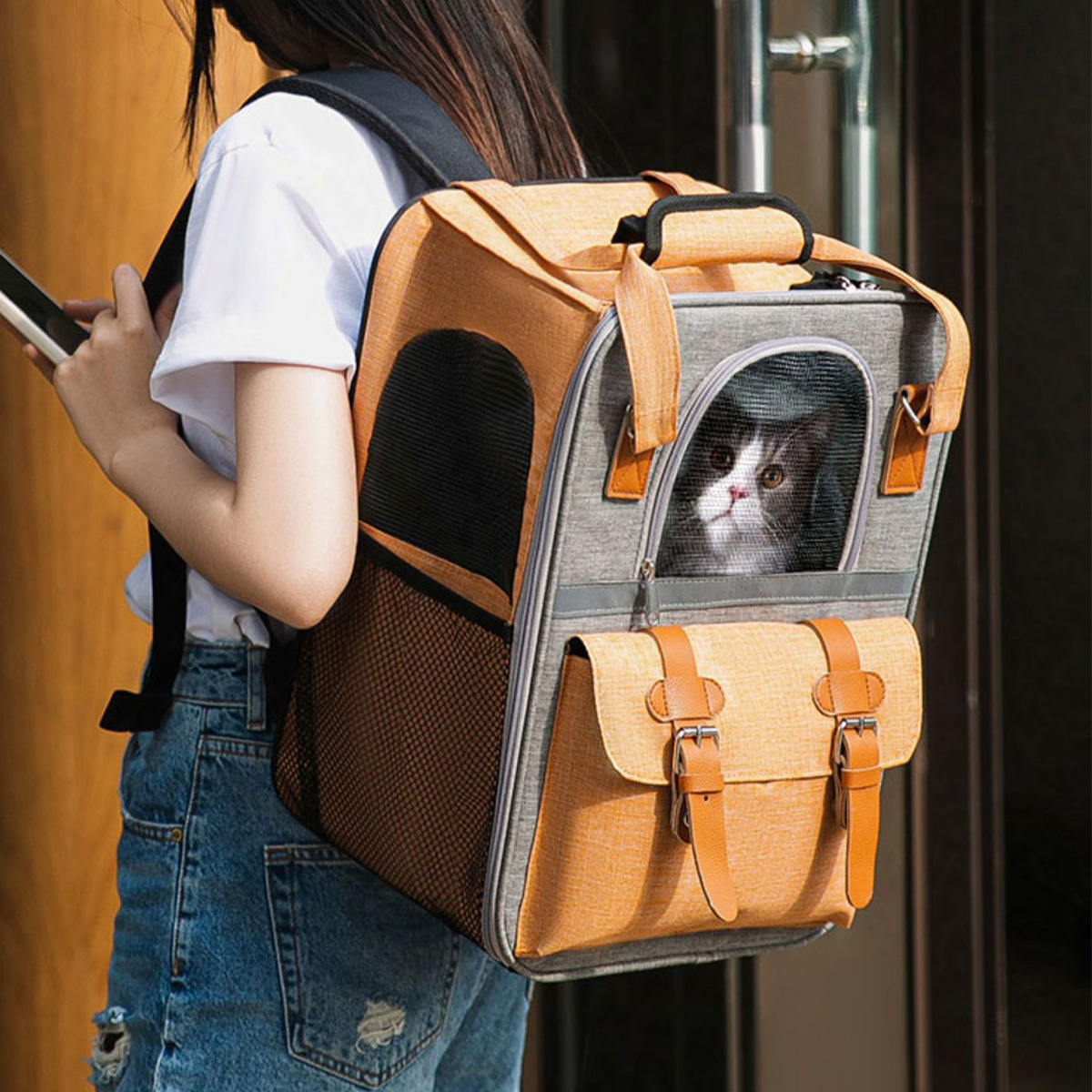 NOUVEAU STOIRE PORTABLE PET DOG CAT CHAT CORAGE SACKPAKE
