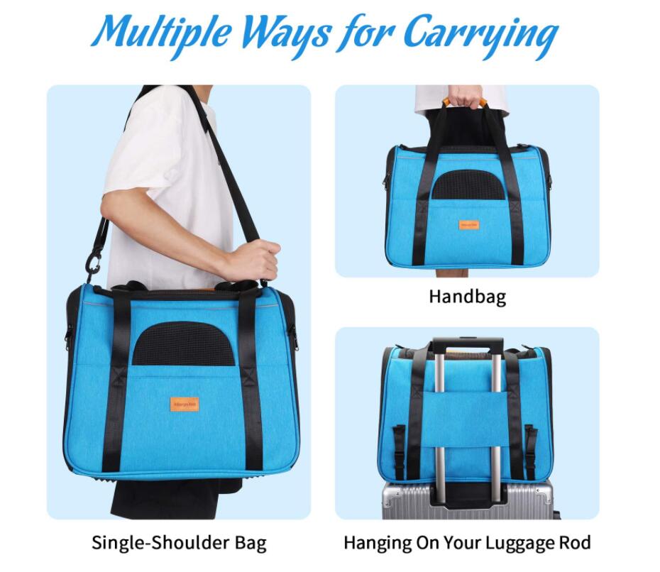 Sac de transport de voyage pour animaux de compagnie Couleur bleue