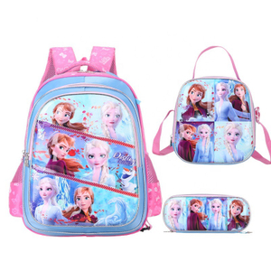 Ensemble de sac à dos scolaire 3 en 1 pour enfants avec sac à lunch et étui à crayons