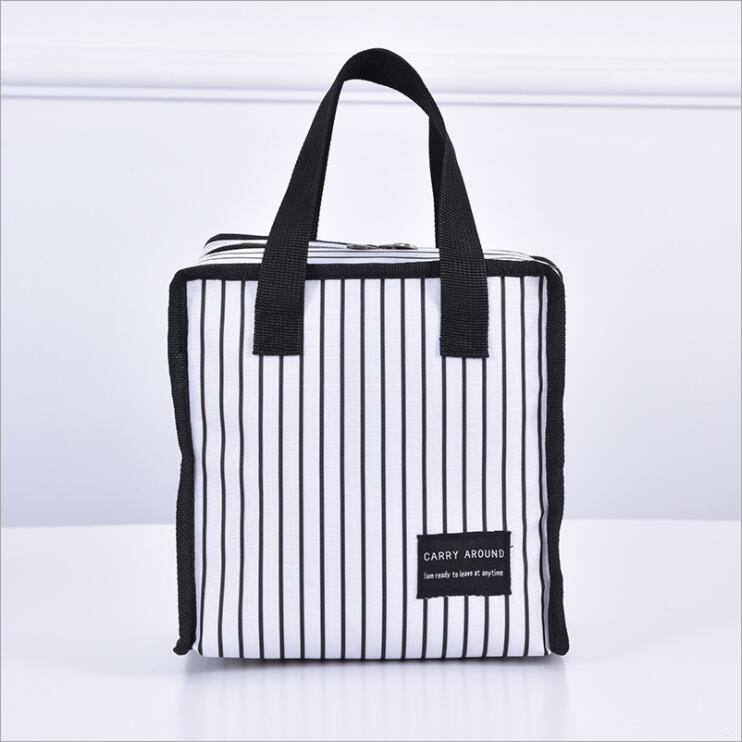 Sac d&eacute;jeuner isol&eacute; polyester portable blanc portable