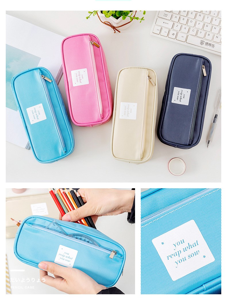 4 couleurs de bo&icirc;te &agrave; crayons en toile