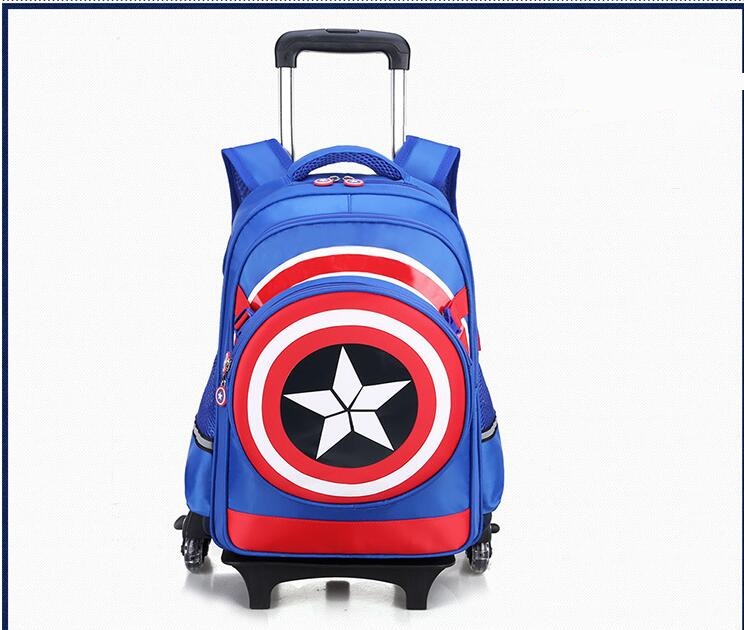 Sac &agrave; &eacute;cole de roulement bleu ciel