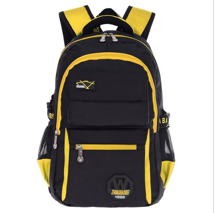 sac &agrave; dos d'&eacute;cole adolescent jaune pour lyc&eacute;e