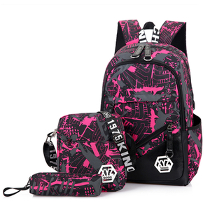Ensemble de sac à dos 3 en 1 avec sac à crayons pour étudiant