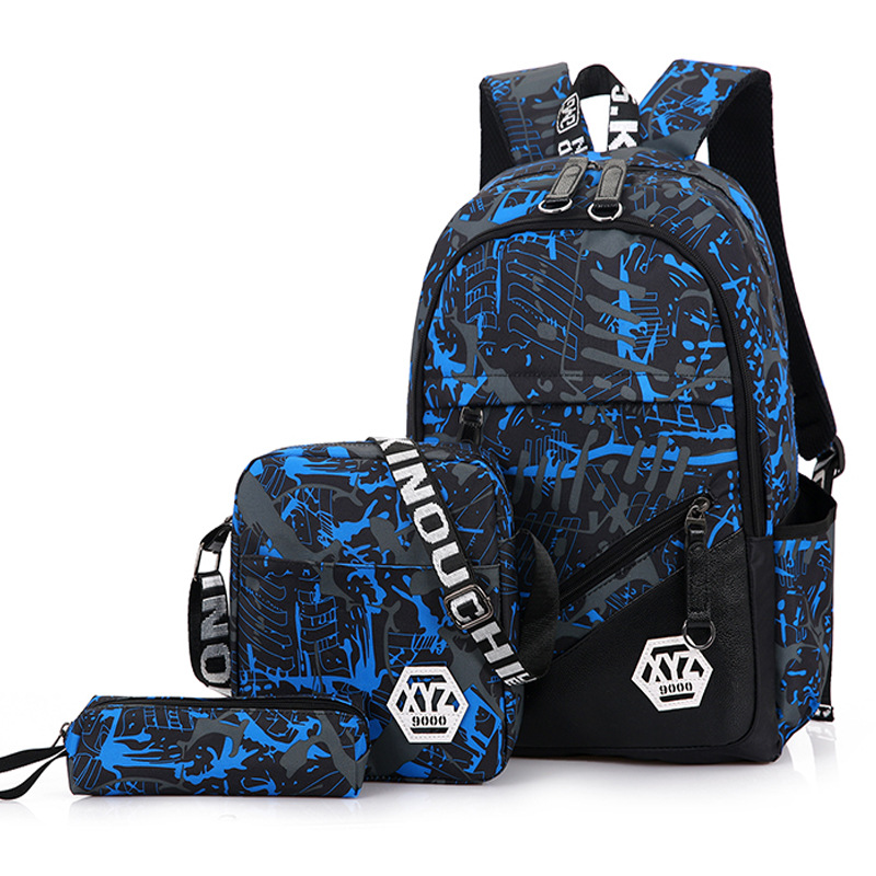 Ensemble de sac à dos 3 en 1 avec sac à crayons pour étudiant