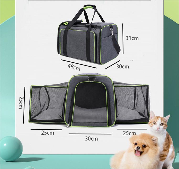 Taille du sac de transporteur pour animaux de compagnie