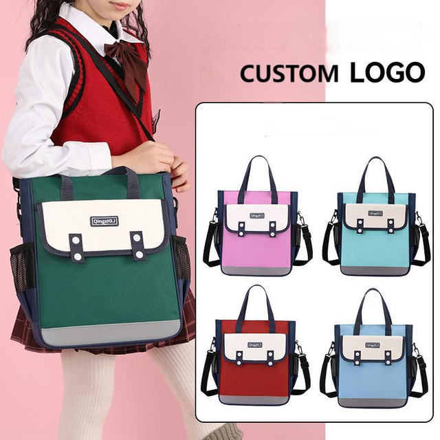 Sac à école de sac de messager pour enfants avec logo personnalisé pour la promotion