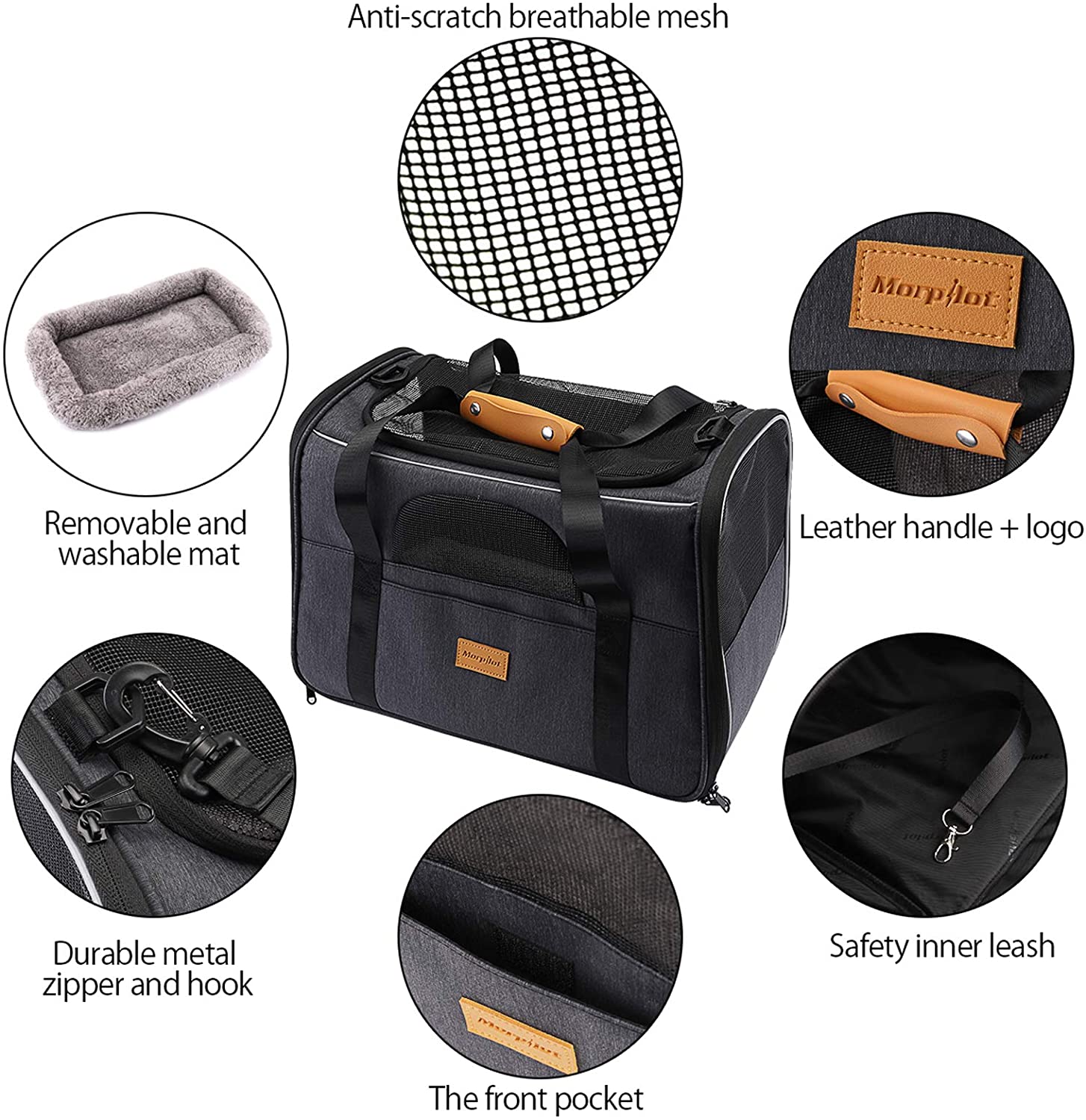 Sac de transport pour animaux de compagnie lavable