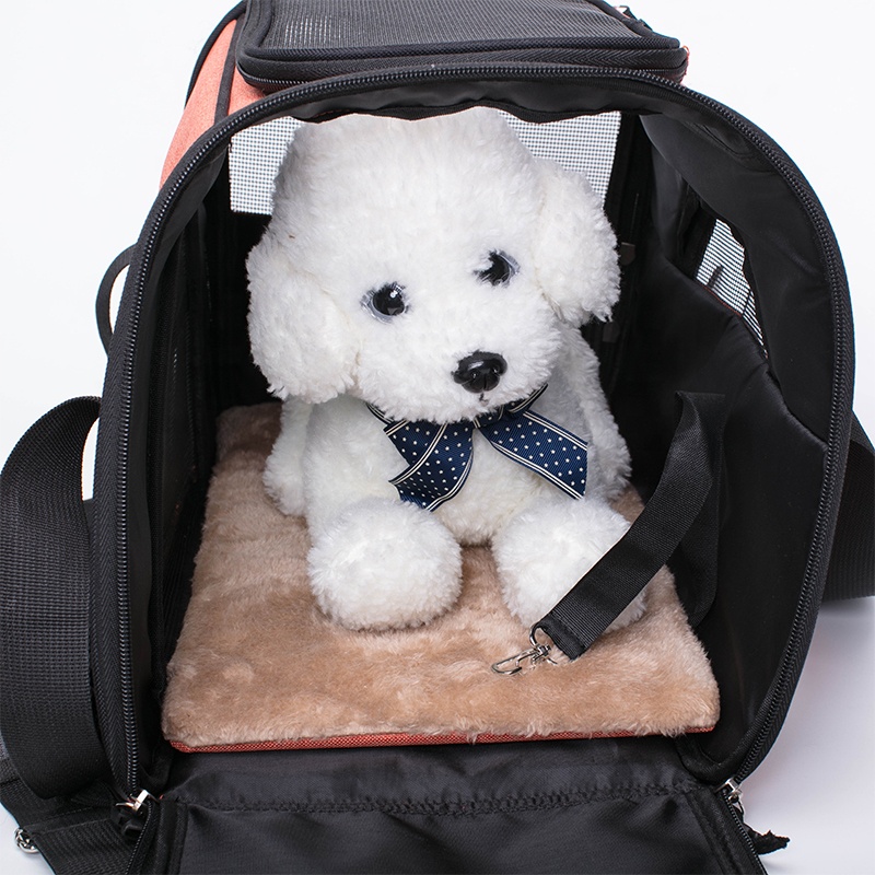 Sac de transport pour animaux de compagnie Portable à côtés souples approuvé par la compagnie aérienne sac à bandoulière sac de transport pour chien chat