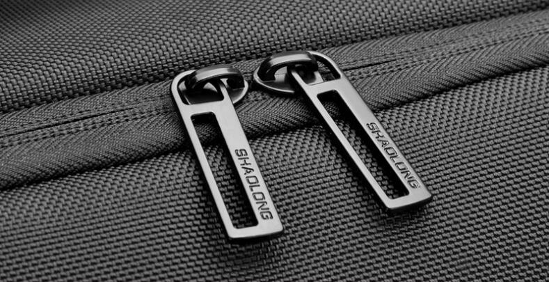 Double t&ecirc;te de fermeture &agrave; glissi&egrave;re de sac d'ordinateur portable