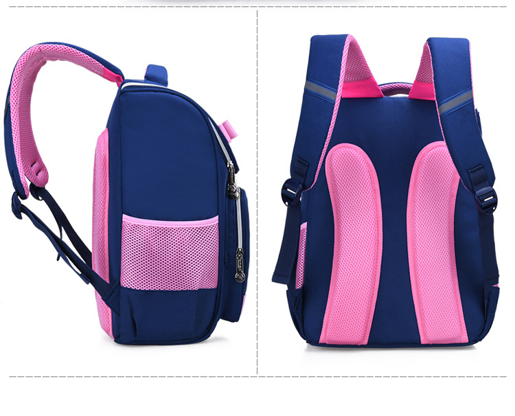 Couleur bleue du sac de livre de filles 2