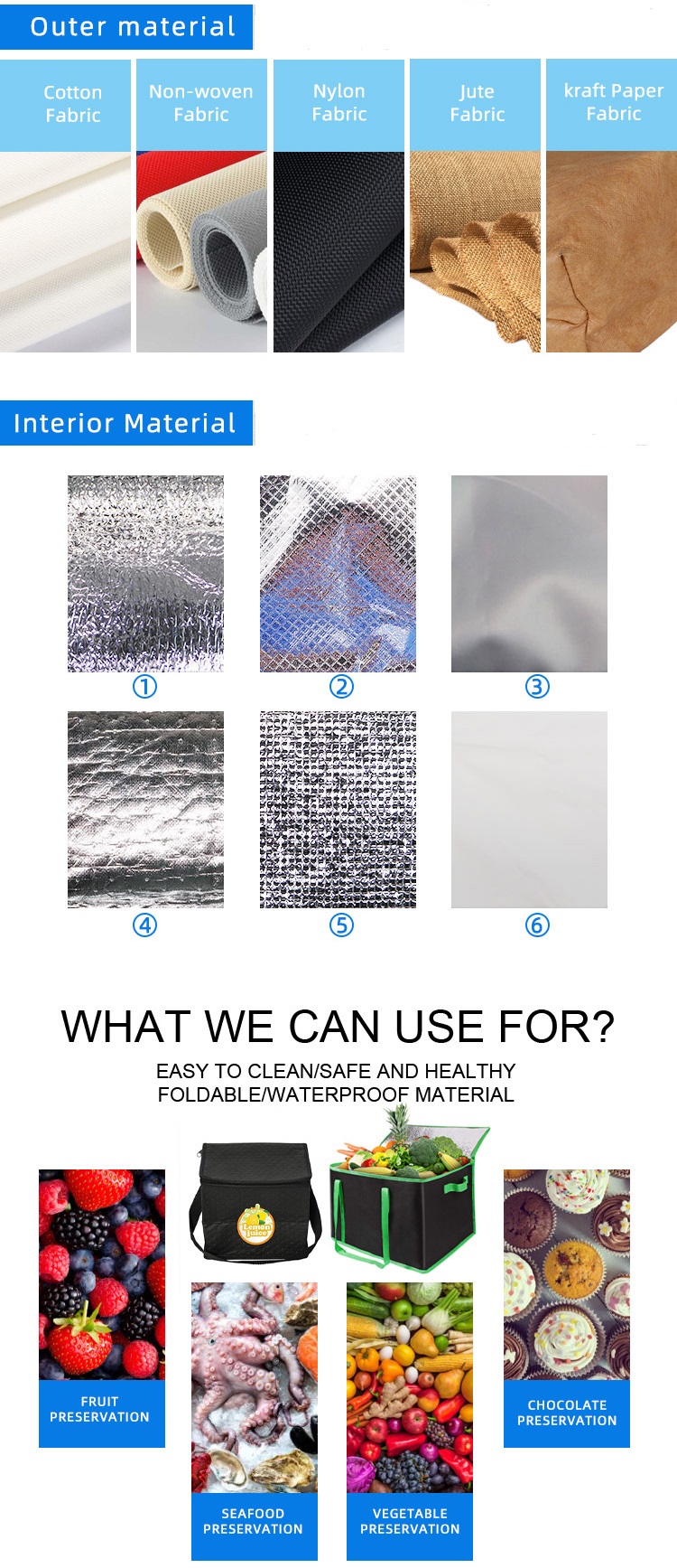 Personnalisation du sac de refroidisseur d'isolation promotionnel