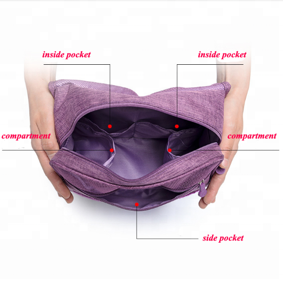 Structure du sac cosm&eacute;tique de voyage