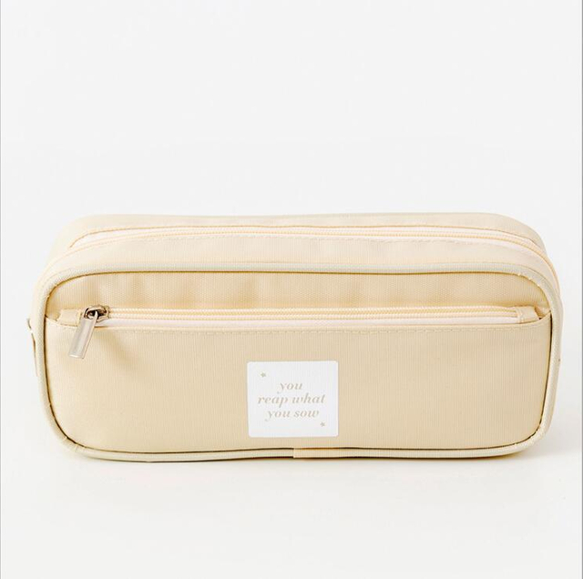 Personnalisez le sac de papeterie de boîte à crayons à deux couches pour l'étudiant