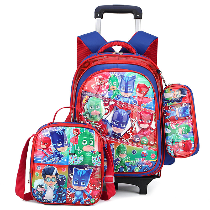 Sac &agrave; dos &agrave; sac &agrave; dos &agrave; 3 pcs 3D Trolley School School pour gar&ccedil;ons