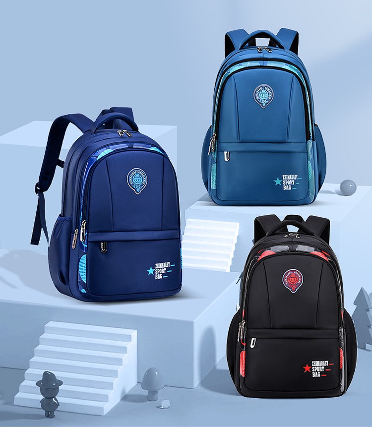 Trois couleurs de sac &agrave; dos pour enfants de grande capacit&eacute; pour gar&ccedil;ons