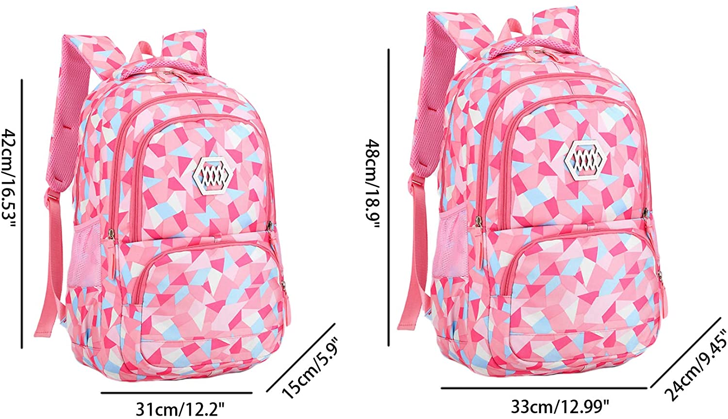 Ensemble de sacs &agrave; dos scolaire de taille