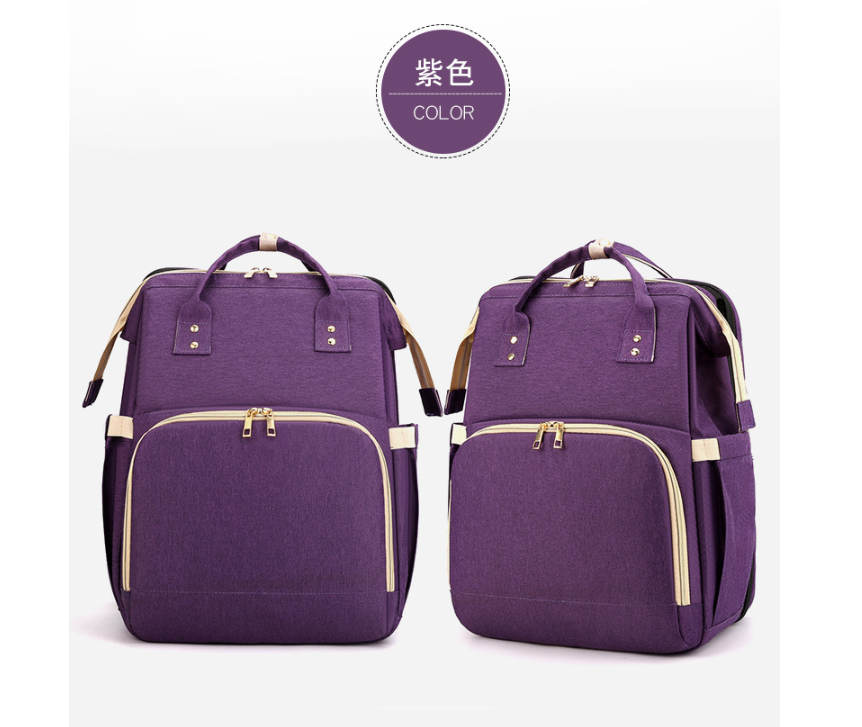 Sac à langer pliable multifonction de grande capacité avec station à langer