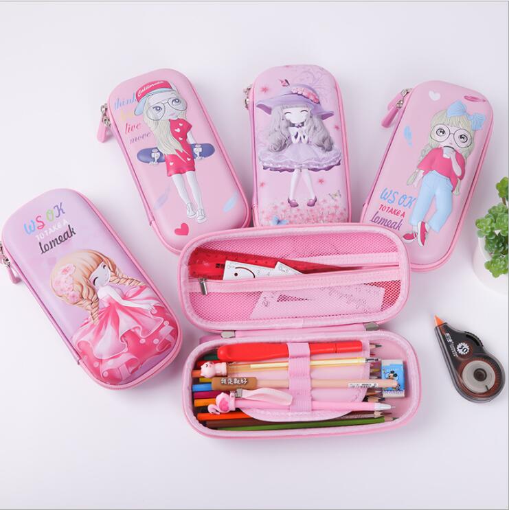 Bo&icirc;te &agrave; stylo de dessin anim&eacute; Eva 3D pour l'&eacute;tudiant