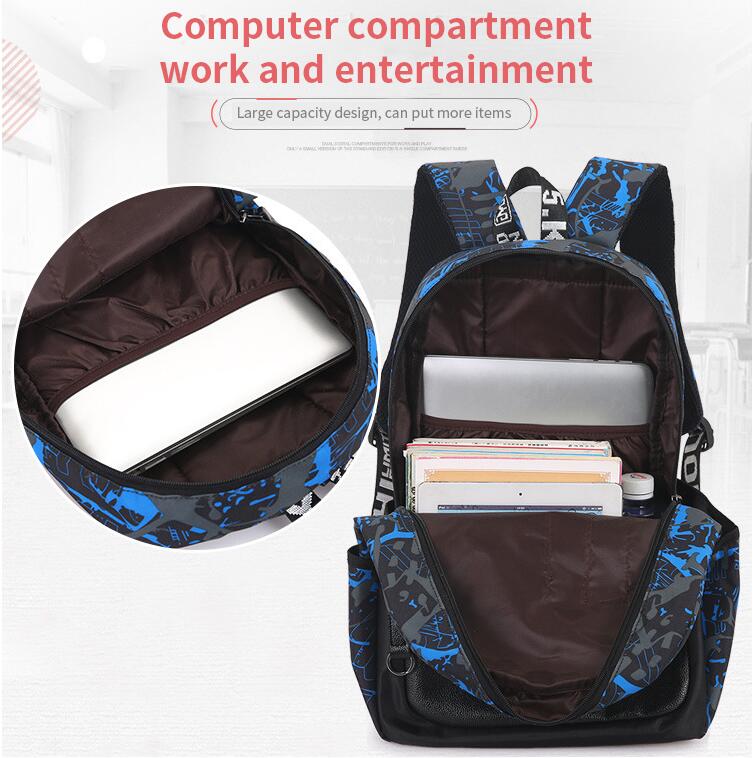 grande capacit&eacute; d'ensemble de sacs &agrave; dos 3PCS