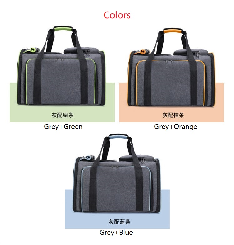 Couleur du sac de transporteur pour animaux de compagnie
