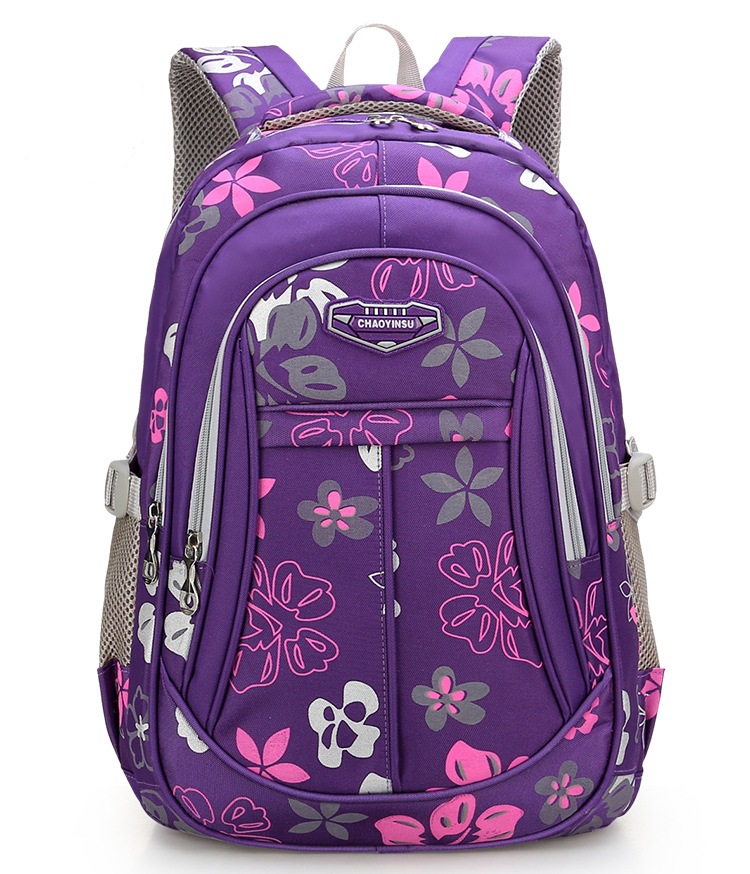 Purple Color Girls Schoolbag