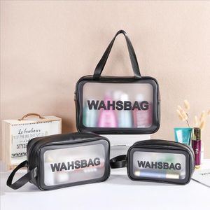 Trousse de toilette cosmétique en PVC transparent imperméable pour le voyage