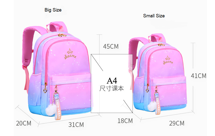 Taille de sac &agrave; dos scolaire pour les coll&egrave;ges