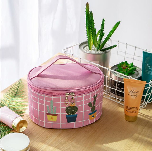 Organisateur de trousse de toilette imperméable à l'eau de trousse de maquillage en PU de voyage