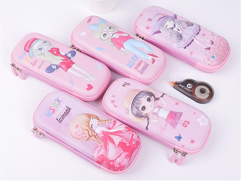 Bo&icirc;te &agrave; stylo de dessin anim&eacute; de mode Eva 3D pour les filles