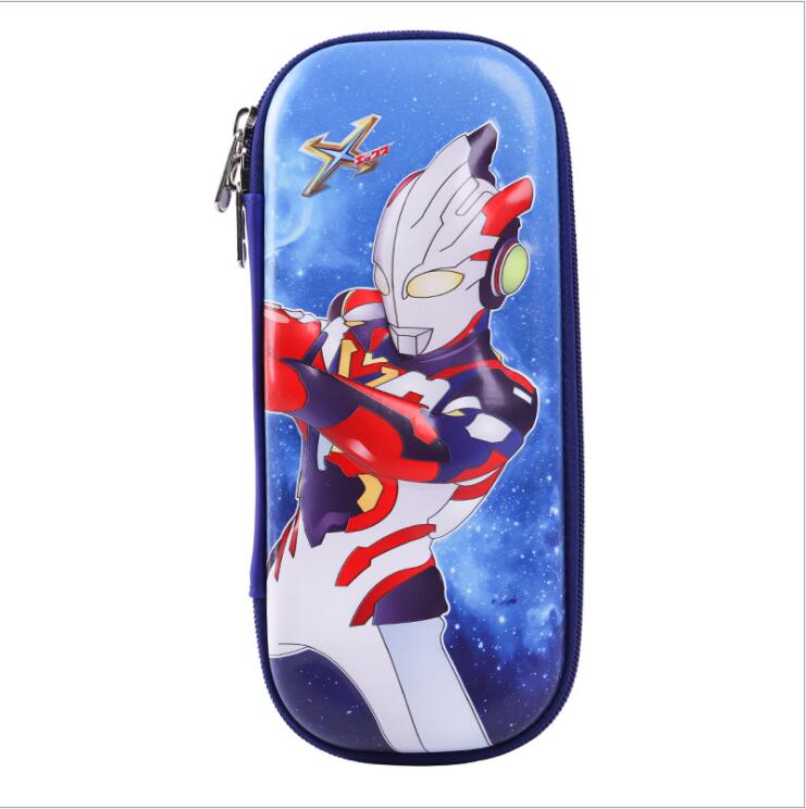 Couleur bleue de la bo&icirc;te &agrave; stylo de bande dessin&eacute;e Eva 3D